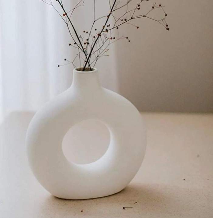 Donut Shape Ceremic Vase - Hipster Decor